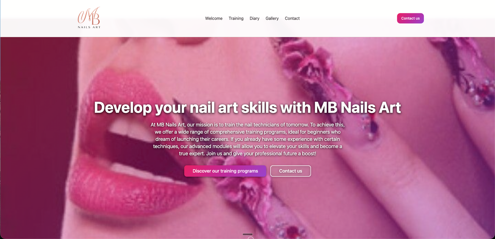 MB Nails Art — live site cover